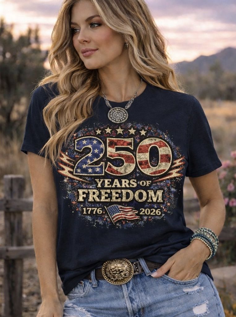 4th of July 250 Years of Freedom Graphic Tee ✨
