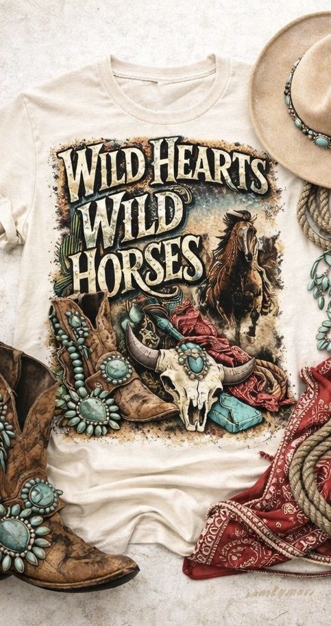 EXCLUSIVE Wild Heart Wild Horses Western Graphic Tee