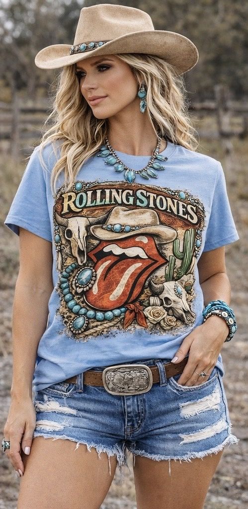 Exclusive Vintage Rolling Stones Western Graphic Tee #2