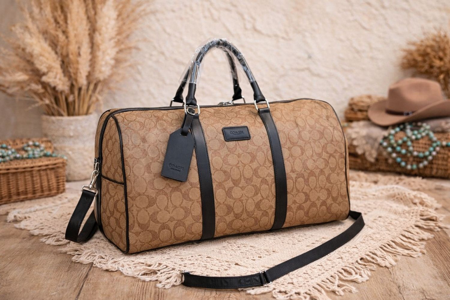 Upcycled Designer Duffle Bag ✨ Western Travel Essential