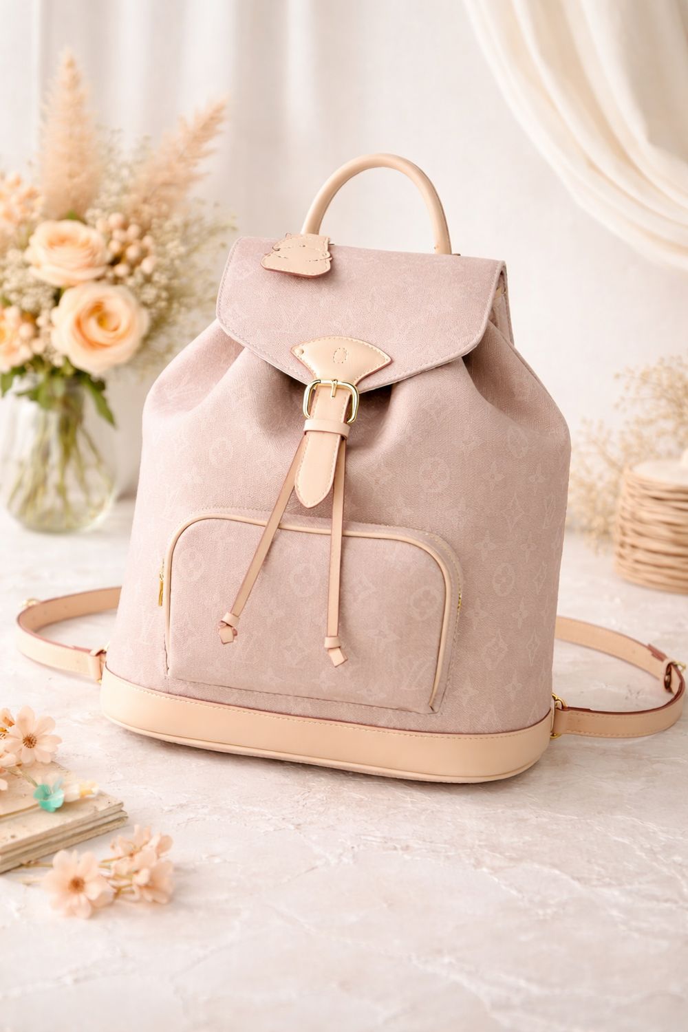  Upcycled Designer LV Backpack 