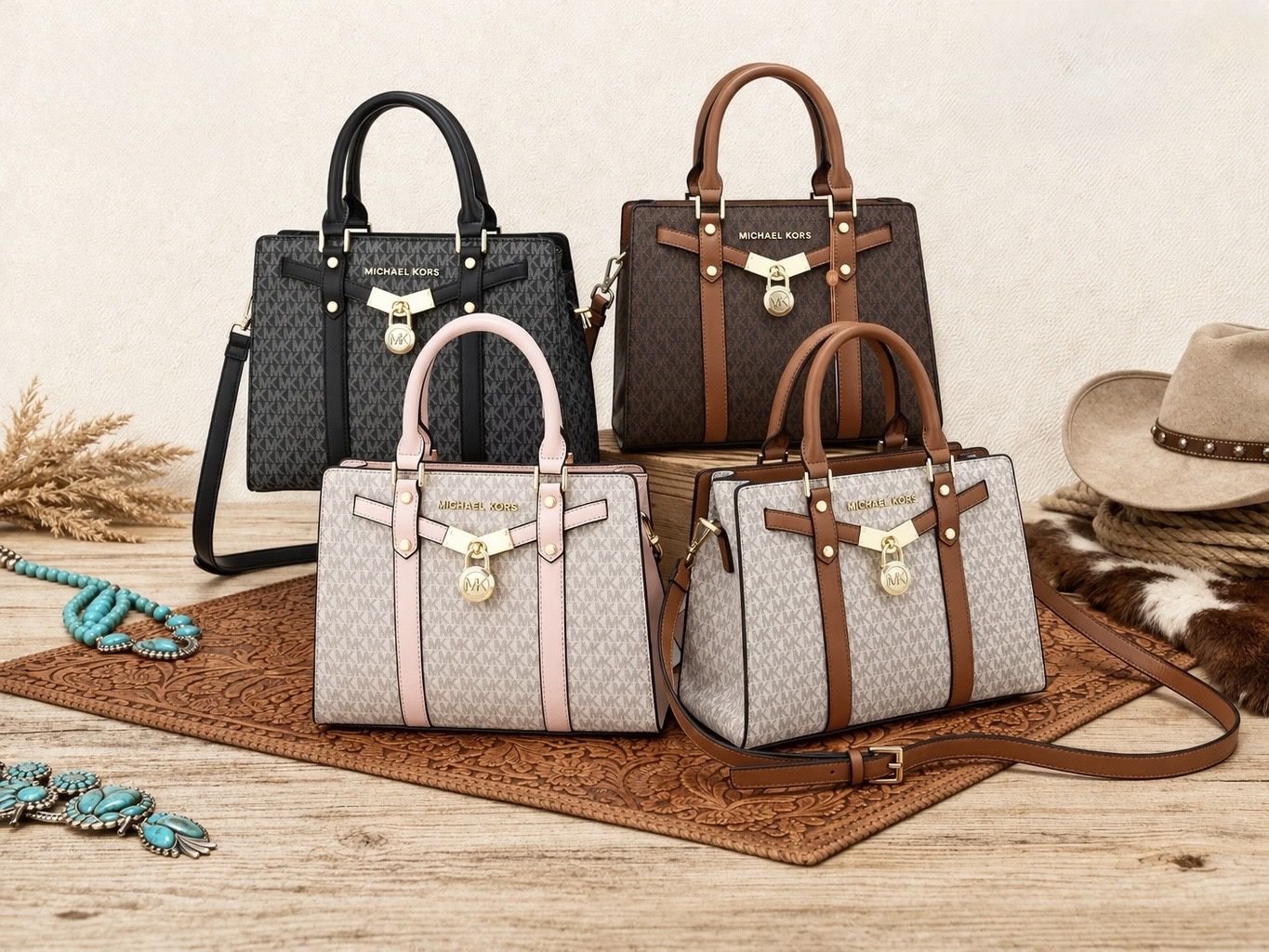 Upcycled Designer Style Handbag Bundle ✨ Set of 4