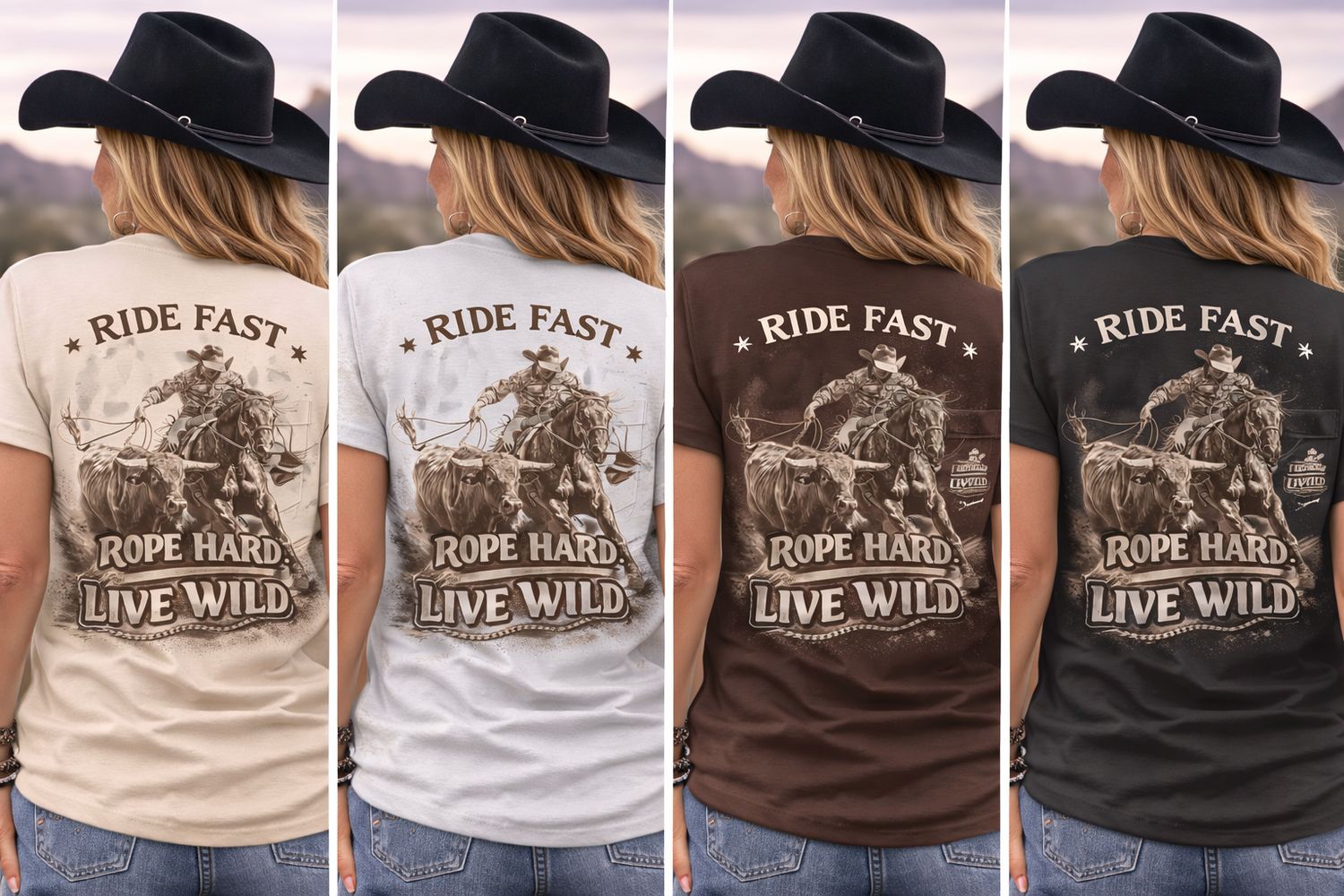 Team Roping Western Tee