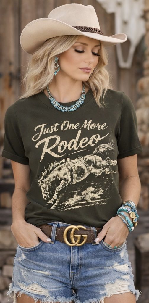 ✨Just One More Rodeo Western Tee