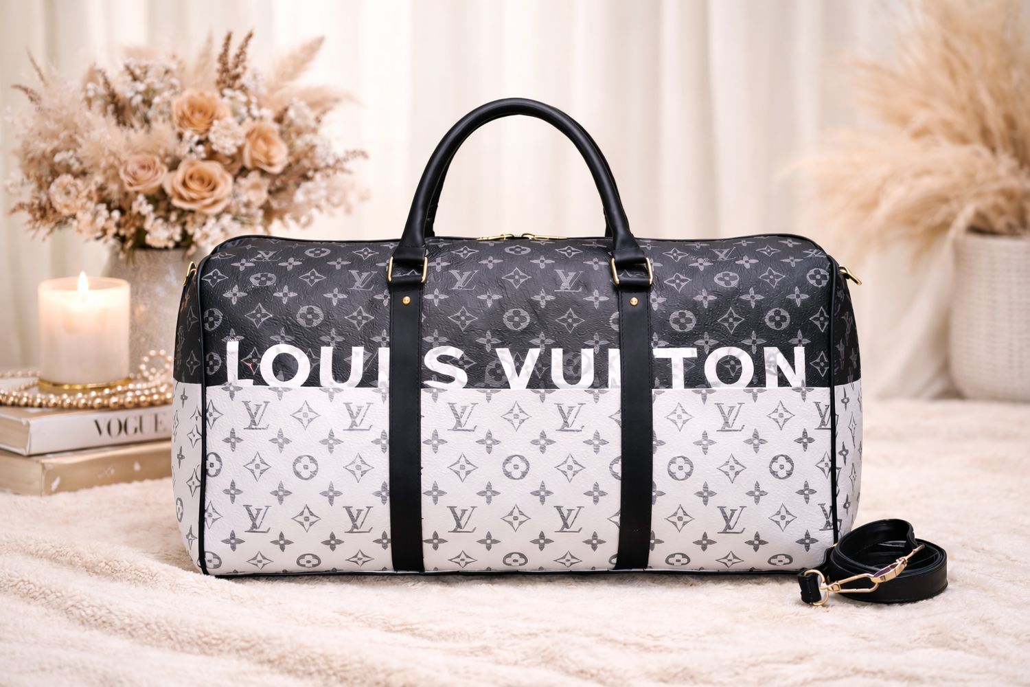 Upcycled LVWeekender Duffle