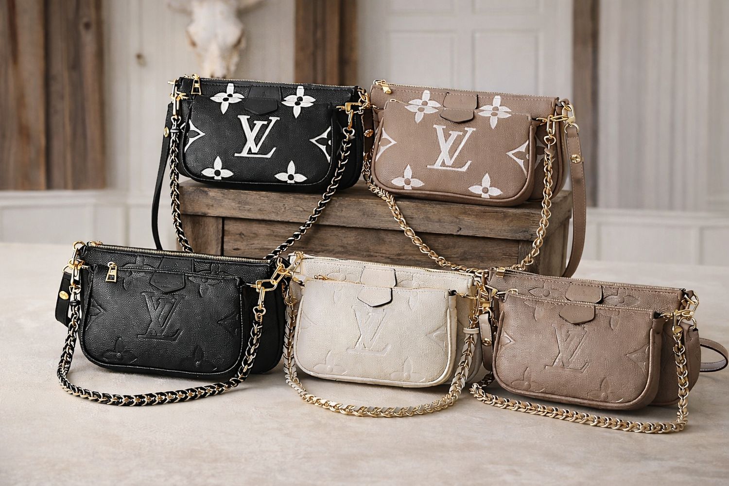 Upcycled Luxe Monogram Crossbody Bag – Multi Color Options ✨