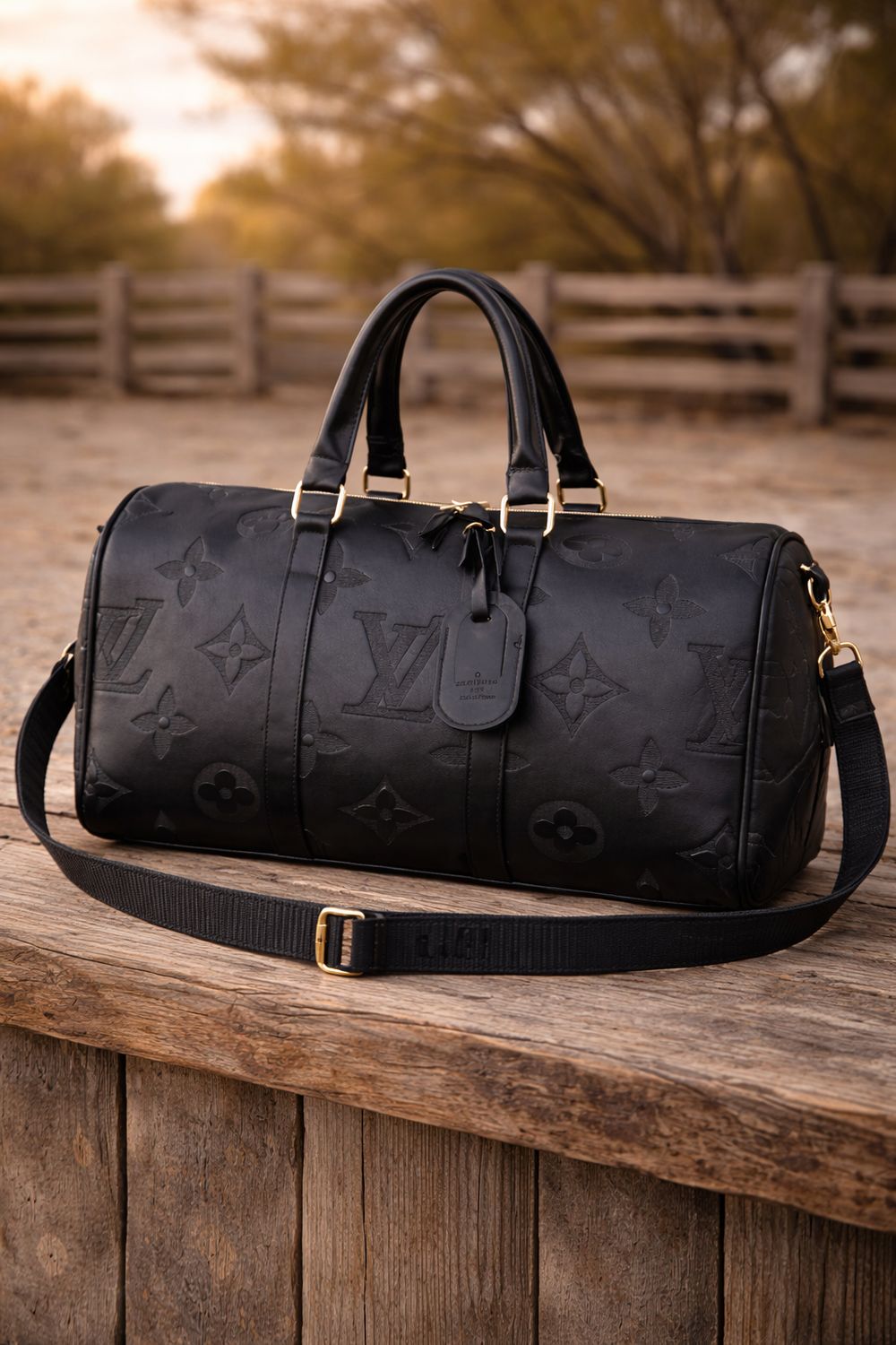 Upcycled Luxe Monogram Weekender Bag – 