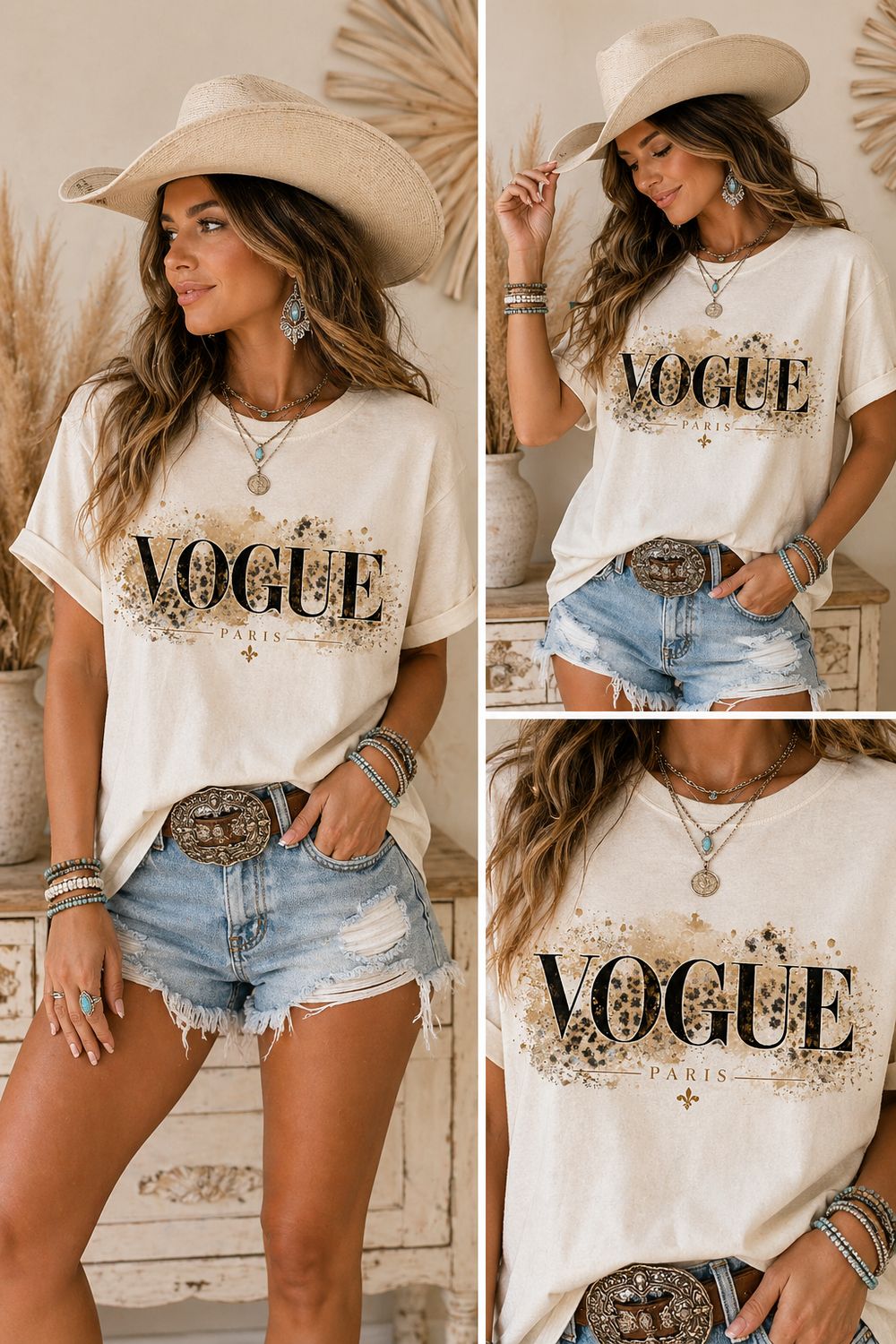 Vogue Paris Leopard Luxe Graphic Te