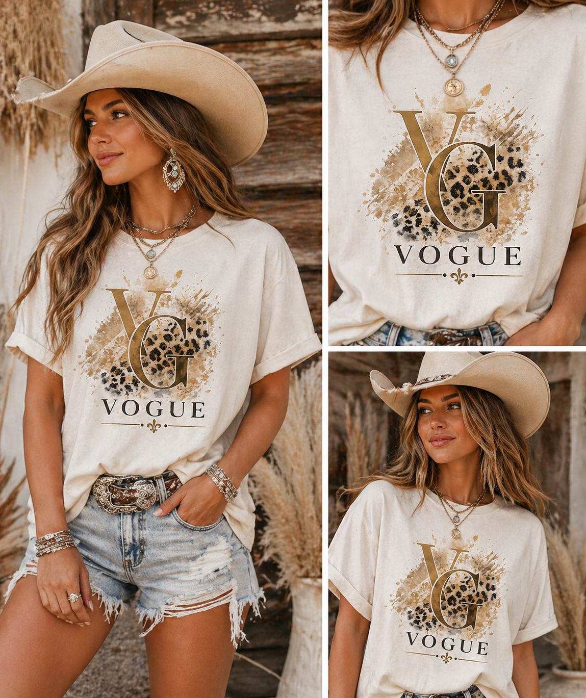 Vogue Leopard Luxe Graphic Tee