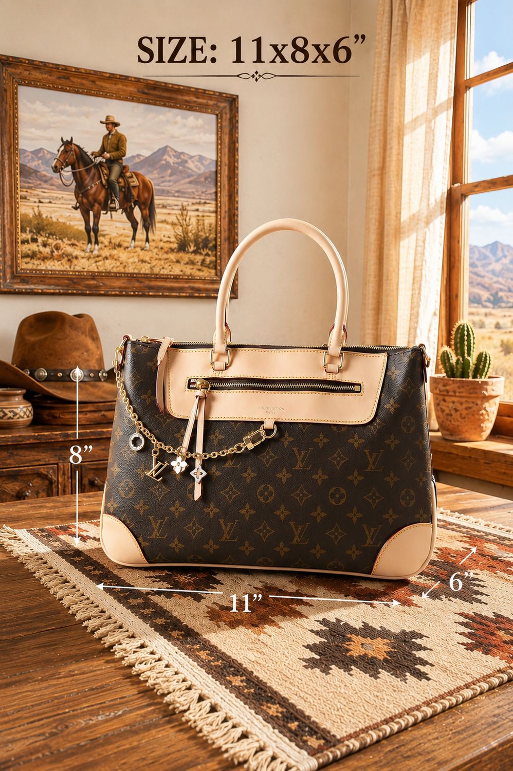 ✨ Western Luxe Upcycled Tote Bag ✨