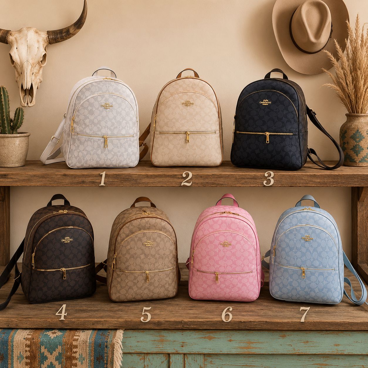  Western Luxe Upcycled Monogram Backpack 