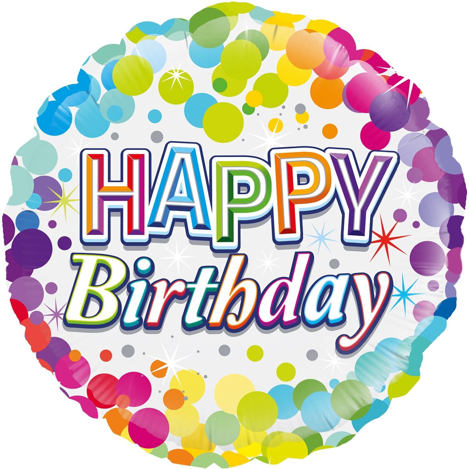 134 18" Confetti Bday Oaktree