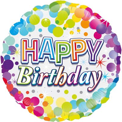 134 18" Confetti Bday Oaktree