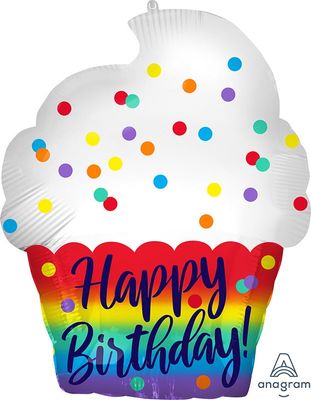 157 18" HBday Stn Cpcake