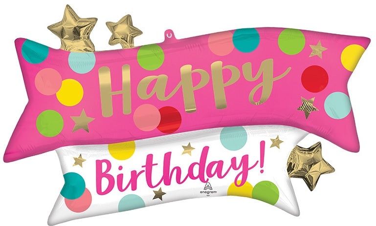 167 38" HPday Pnk Cnftti