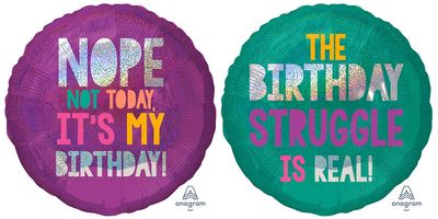 196 18" Young/Fabulous Bday