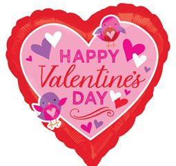 V02 18" Happy VDay Birds