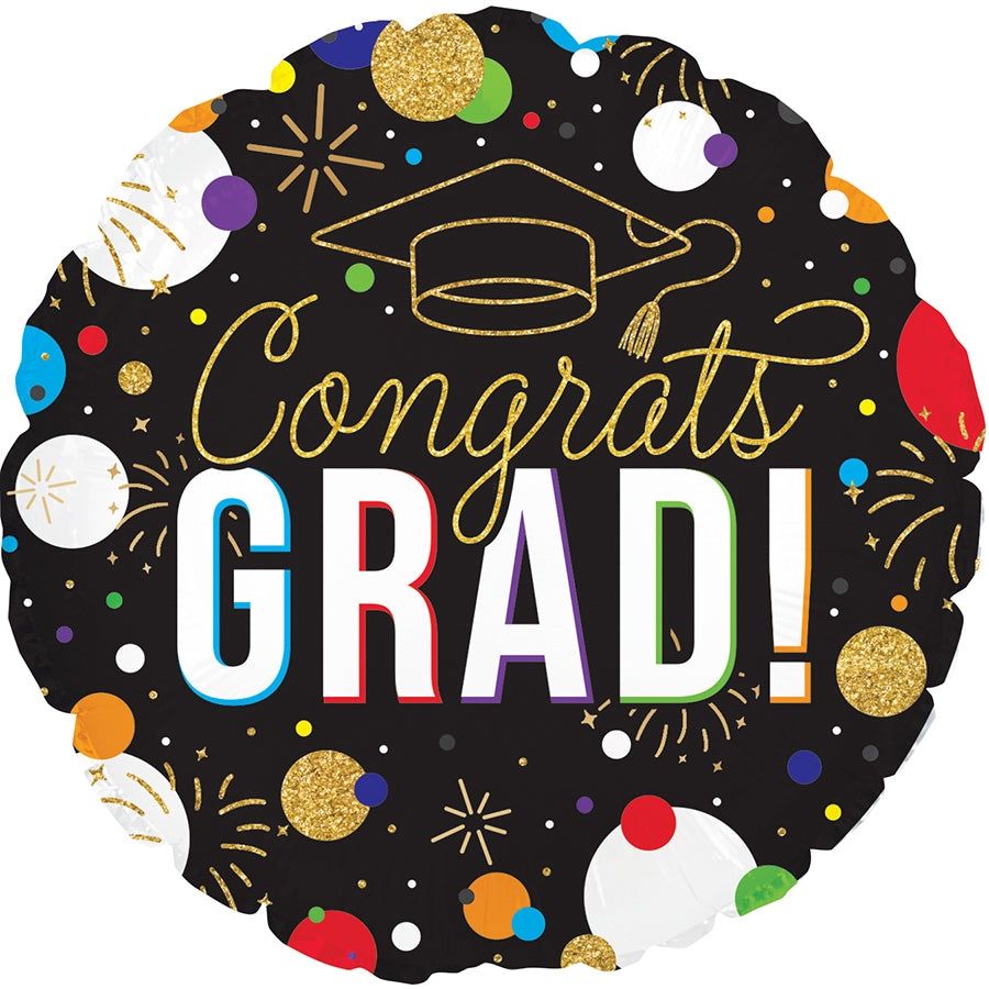 G08 17" Gld &amp; Blk Grad