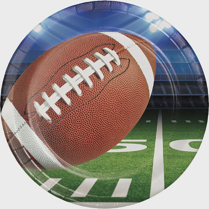 8ct 8.75" Football Party Plate