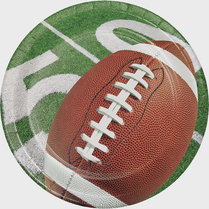 8ct Football Party Dessert Plate