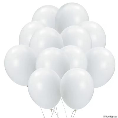 12ct White 11" Latex Balloons