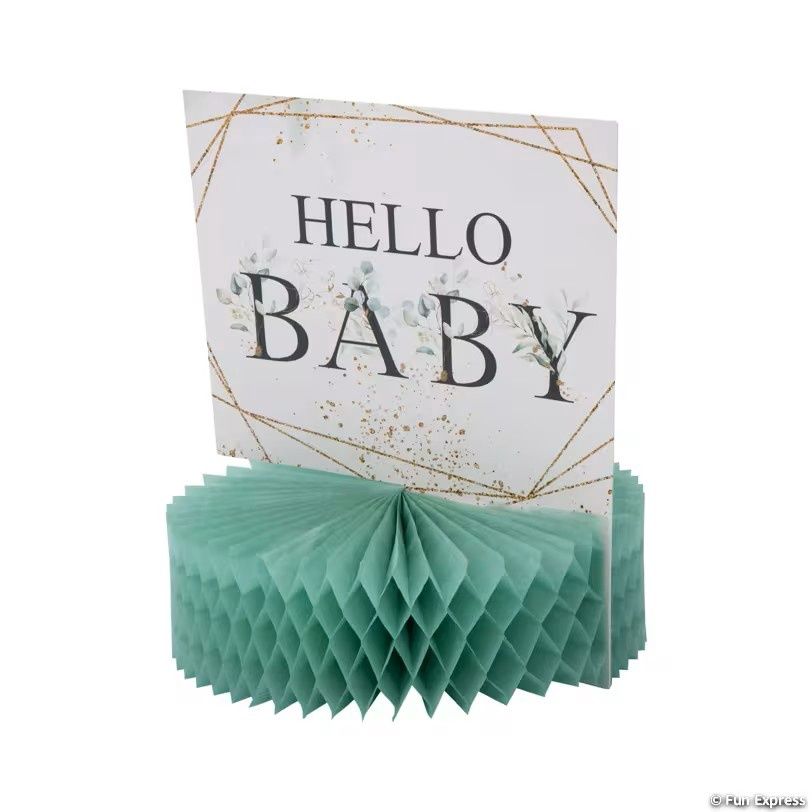 Eucalyptus Baby Shower Honeycomb Centerpieces
