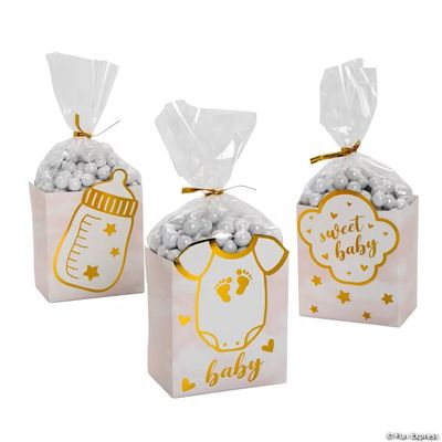 12Ct Pink Baby Shower Treat Container Kit