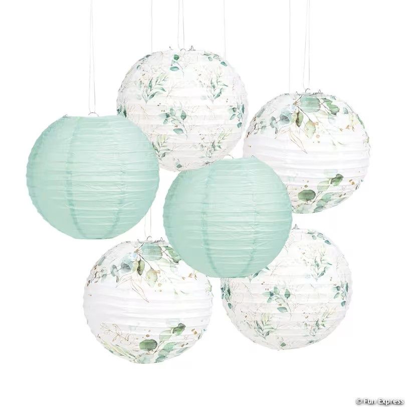 Eucalyptus Hanging Paper Lanterns