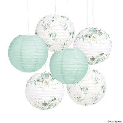 Eucalyptus Hanging Paper Lanterns