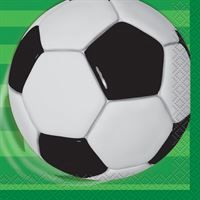 16Ct 3D Soccer Beverage Napkin