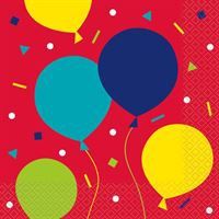 Balloon Party Birthday Luncheon Napkins 16ct