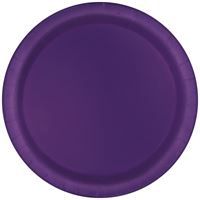 Deep Purple Solid Round 9" Dinner Plates 16ct