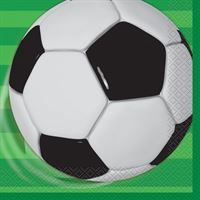 16Ct 3D Soccer Luncheon Napkins