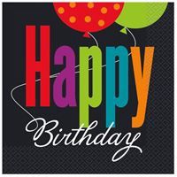 Birthday Cheer Luncheon Napkins 16ct