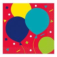 Balloon Party Birthday Beverage Napkins 16ct