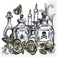 Sketchy Skull Beverage Napkins 16ct