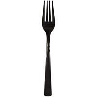 Midnight Black Solid Plastic Forks 18ct