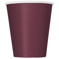 Burgundy Solid 9oz Paper Cups 20ct