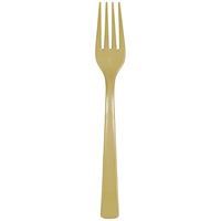 Gold Solid Plastic Forks 18ct