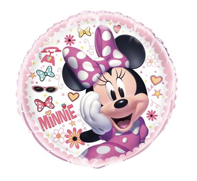 051 18" Disney Iconic Minnie Mouse Round Foil Balloon Packaged