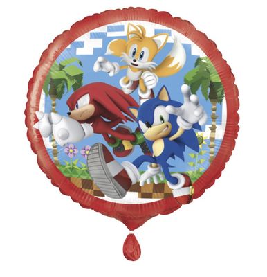056 Sonic the Hedgehog Round 18" Foil Balloon  Packaged