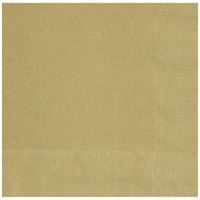 Gold Solid Beverage Napkins 20ct
