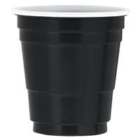 Black Plastic Shot Glasses 20ct
