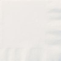 Bright White Solid Luncheon Napkins 20ct