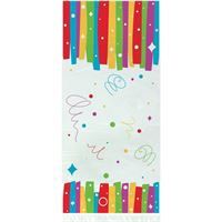 Rainbow Ribbons Birthday Cellophane Bags 5"x11"  20ct