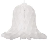 White Bells Honeycomb Decoration 9" 3ct