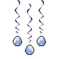 Minecraft Hanging Swirl Decorations 26" 3ct
