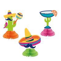Boho Fiesta Mini Honeycomb Centerpieces 3ct