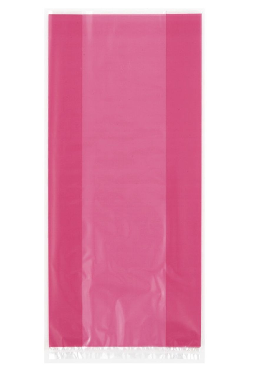 Hot Pink Cellophane Bags 30ct