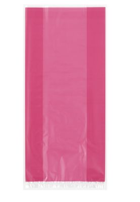 Hot Pink Cellophane Bags 30ct